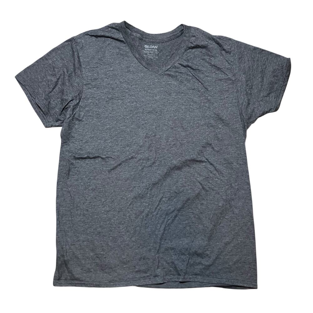 Gildan XL Dark Heather Gray Tee Soft Basic Streetwear Minimalist Core Shirt